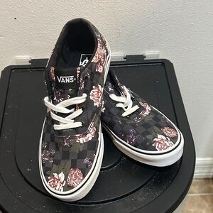 Vans Kids Sneakers Black with Floral Design
